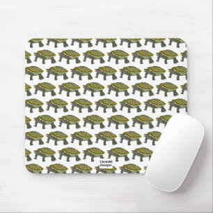 Tortue (motif blanc) - Tapis de souris