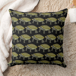 Tortue (motif noir) - Coussin