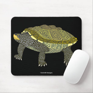 Tortue (noire) - Tapis de souris