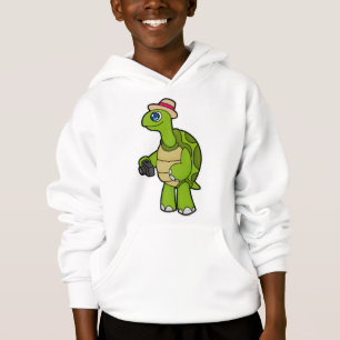 Tortue photographe avec caméra
