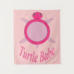 Tortue rose mignonne Bébé Tapisserie