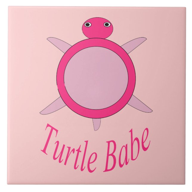 Tortue rose mignonne Carreaux (Devant)