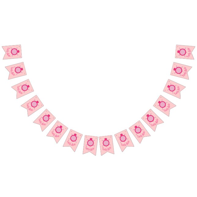 Tortue rose mignonne Drapeaux de lapin (Tout)