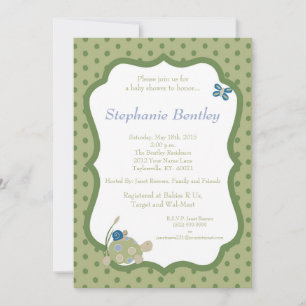 Tortue soleil 5x7 Pond Créatures Invitation