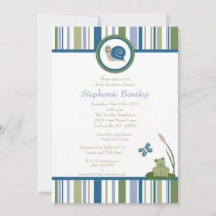 Tortue soleil 5x7 Pond Créatures Invitation