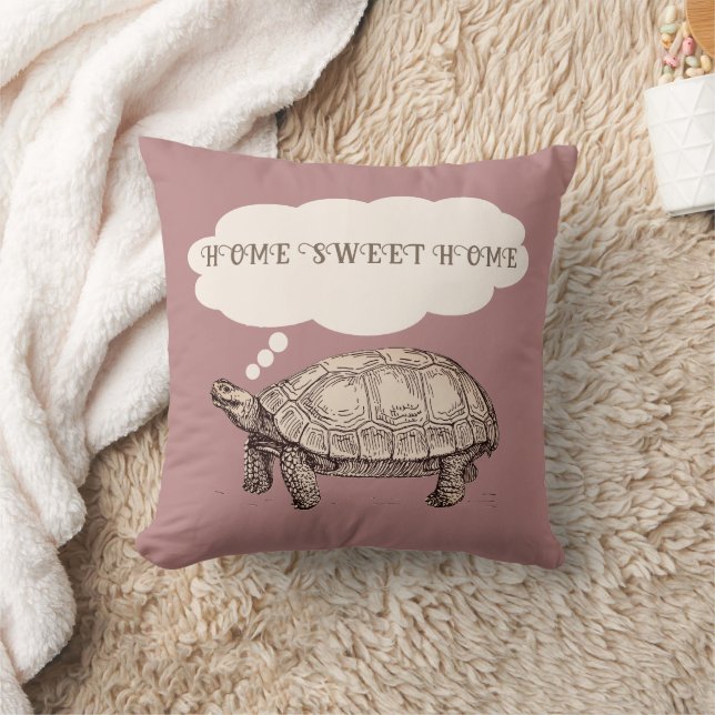 Tortue / Tortue Drôle Oreiller (Violet) (Couverture)