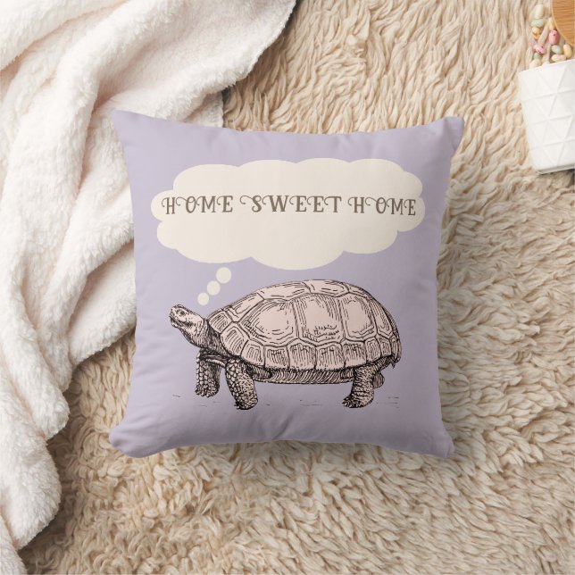 Tortue / Tortue Drôle Oreiller (Violet) (Couverture)