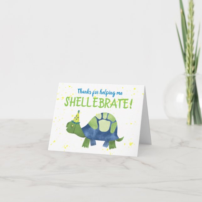 Tortue Tortue Merci Note Cartes de papeterie (Devant)