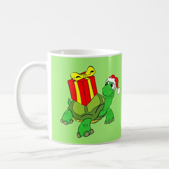 Tortue verte avec mug classique Cadeau de Noël (Gauche)