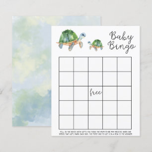 Tortues Aquarelle de Mer - Jeu de bingo pour baby