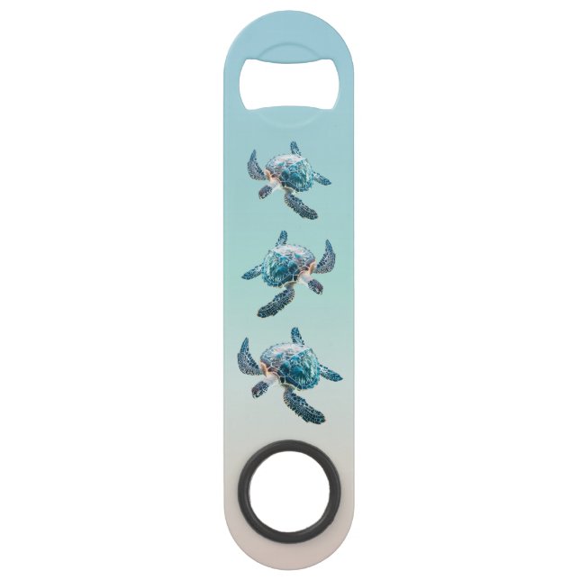 Tortues de mer 3D Océan Thème (Devant)