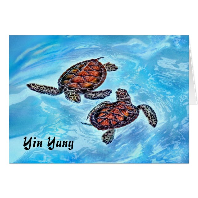 Tortues de mer de bébé de Yin Yang (Devant horizontal)