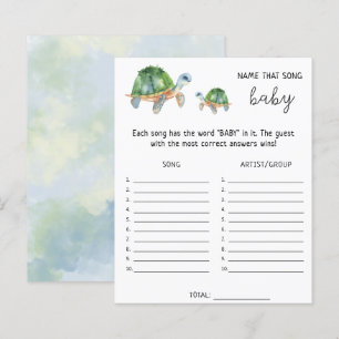 Tortues de mer - jeu de baby shower pour deviner l