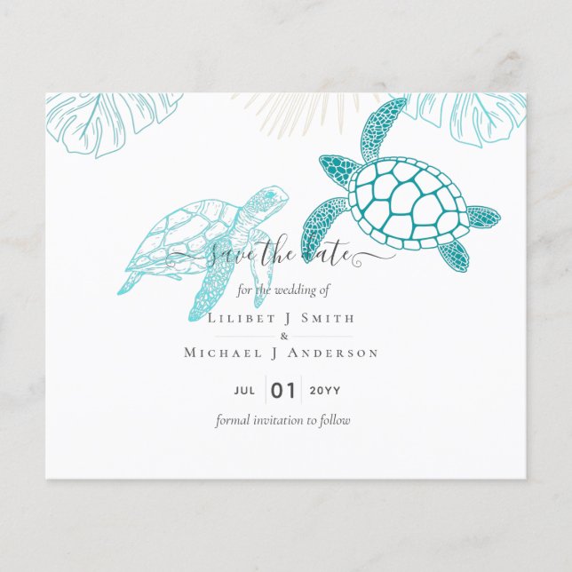 Tortues de mer Mariage Art moderne (Devant)