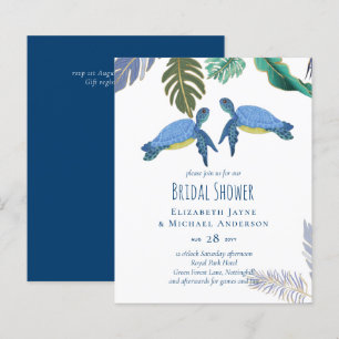 Tortues de mer Mariage bleu jaune