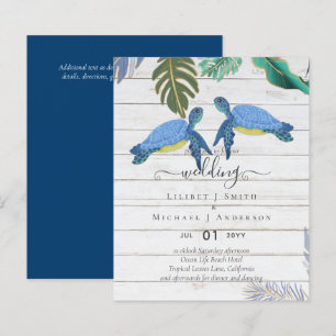 Tortues de Mer Mariage Bleu Jaune