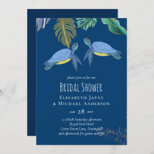 Tortues de mer Mariage bleu jaune