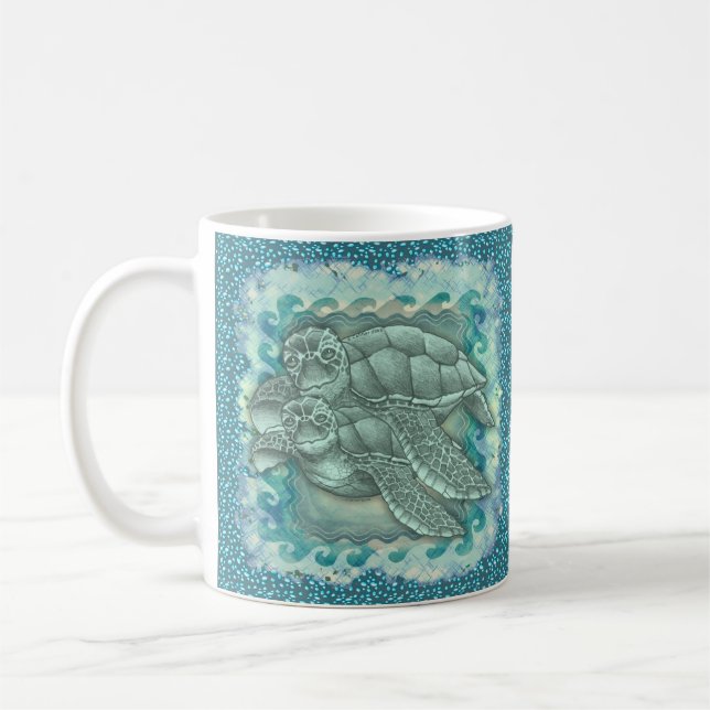 Tortues de mer paisibles mug (Gauche)