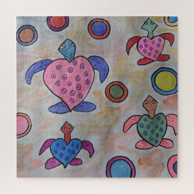 Tortues et cercles Puzzle (Vertical)
