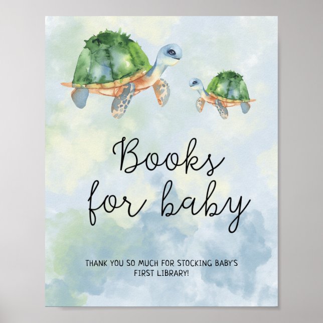 Tortues marines - Livres pour bébé affiche (Devant)