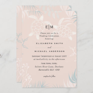 Tortues marines PLAGE Mariage Corail Turquoise Tur