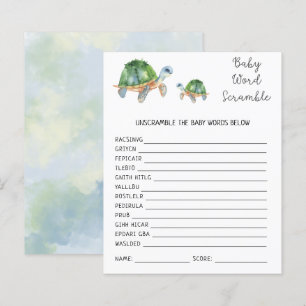 Tortues - Mélange de mots pour bébé   Jeu de baby 