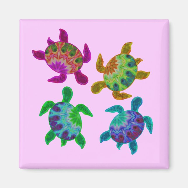 Tortues peintes multiples Magnets (Devant)