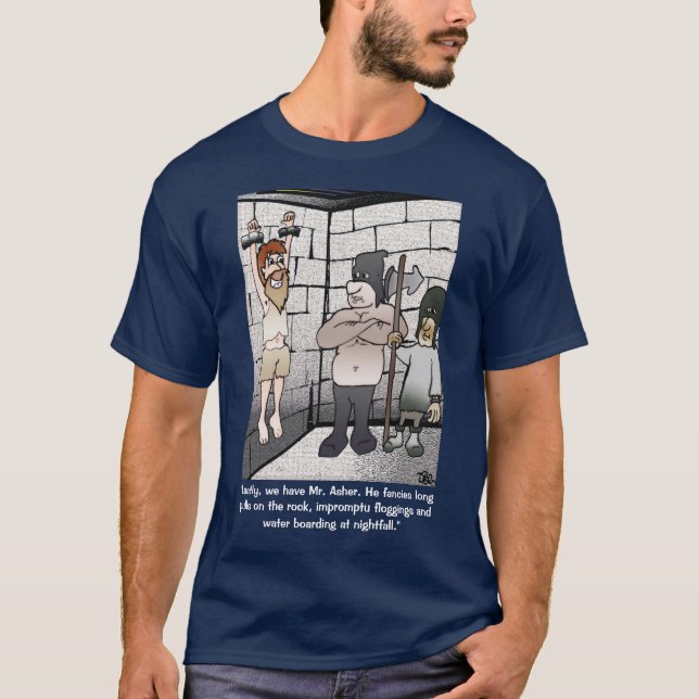 Torture T-shirt bleu homme (Devant)