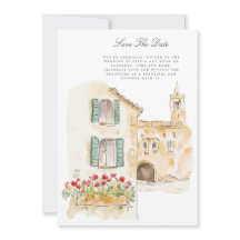 Toscane Aquarelle Italienne Enregistrer La Carte D