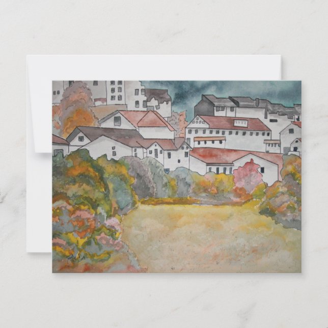 Toscane Italie paysage aquarelle peinture (Devant)