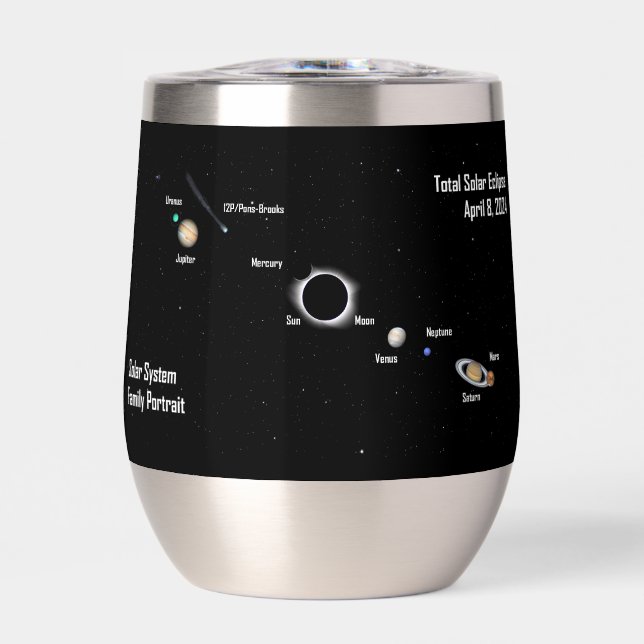 Total Eclipse 2024 Système solaire Portrait de fam (Avant)