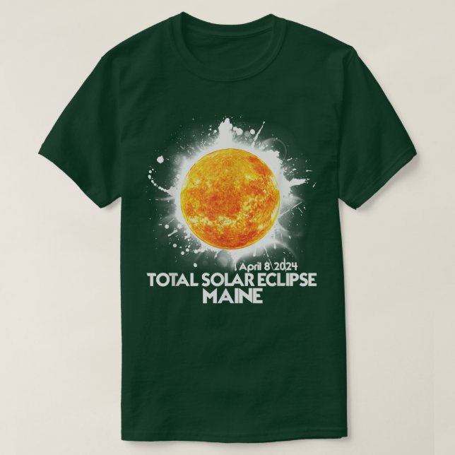 Total MAINE 2024 Total Solaire Eclipse T-shirt (Design devant)