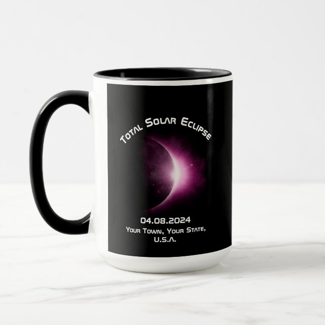 TOTAL PERSONNALISÉ SOLAIRE ECLIPSE 2024 Mug (Gauche)