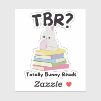 Totalement Bunny Lit TBR Sticker - Mignonne Pastel