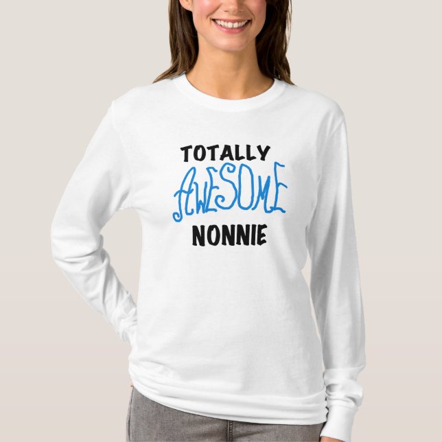 Totalement génial Nonnie Blue Text Tshirts et cade (Devant)