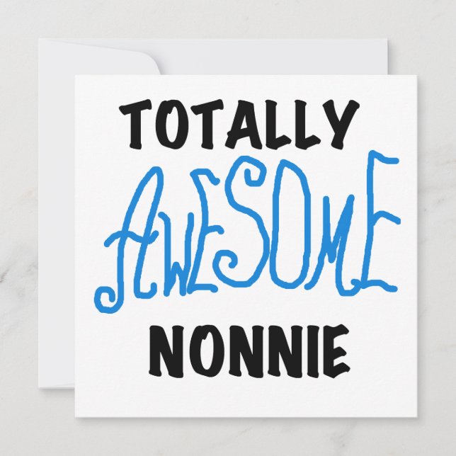 Totalement génial Nonnie Blue Text Tshirts et cade (Devant)
