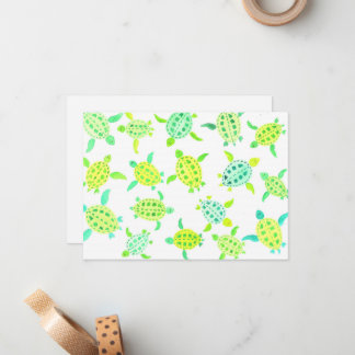 Totalement Tortues cartes pour notes peints à la m