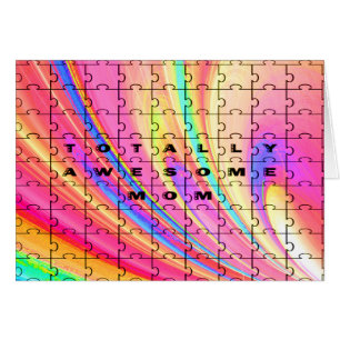 Totally Awesome Maman rose Swirl Puzzle