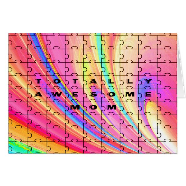 Totally Awesome Maman rose Swirl Puzzle (Devant horizontal)