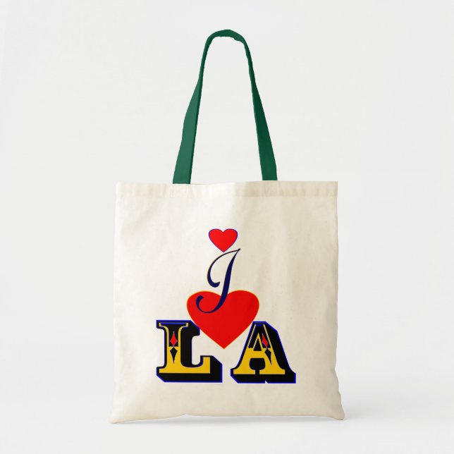 Tote Bag ღ ♥ J'aime LA Éco-Friendly Chic Slim Budget Fourre (Devant)