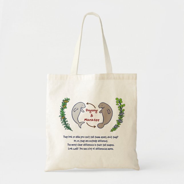 Tote Bag 【ジュゴンとマナティー(カラー)】 Dugong & Manatee (Devant)