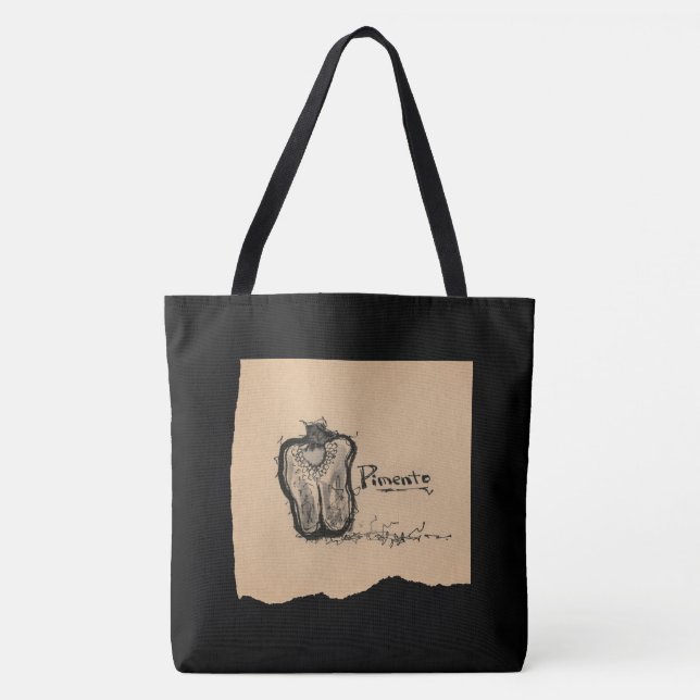 TOTE BAG 墨絵_ピーマン (Devant)
