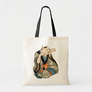 Tote Bag 着 物 猫 の, 芳 Kimono Cat, Yoshifuji, Ukiyoe, 藤
