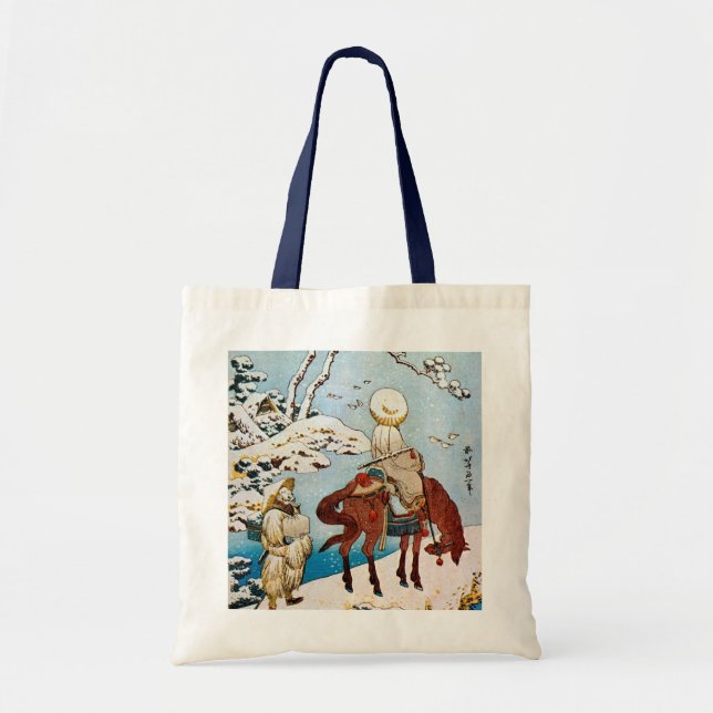 Tote Bag 雪 の 旅 人, 北 Voyageurs en Neige, Hokusai, Ukiyo-e (Devant)