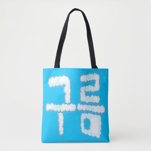 TOTE BAG 雲で書いた”雲(구름)“ 韓国語デザイン (Devant)