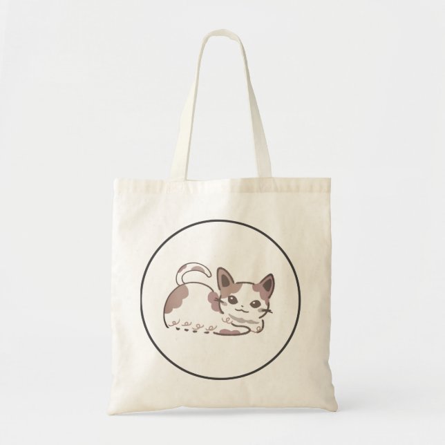 TOTE BAG 香箱座りのぶちねこ、静かな愛らしさ  (Devant)