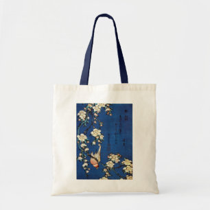 Tote Bag 鳥と枝垂桜, oiseau de 北斎 et cerisier pleurant, Hokusai