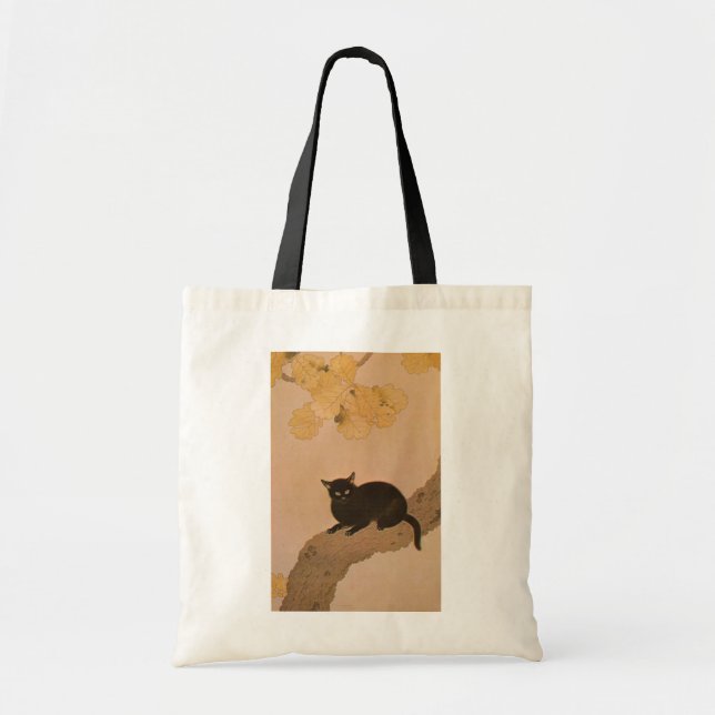 Tote Bag 黒 猫, 春 Chat Noir, Shunsō (Devant)