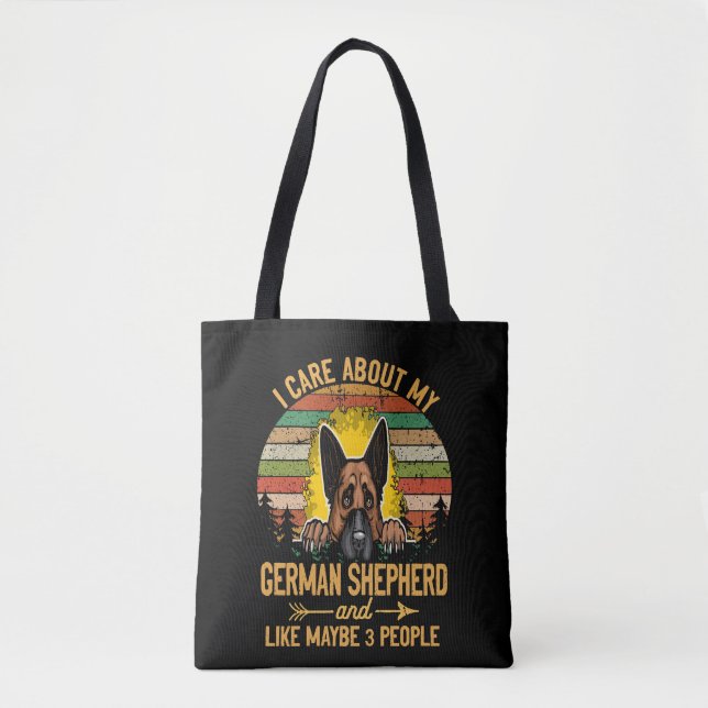 Tote Bag 012 Je Me Soucie De Mon Berger Allemand Et Peut-Êt (Devant)