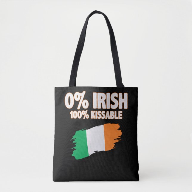 Tote Bag 0% Irlandais 100% Kissable (Devant)